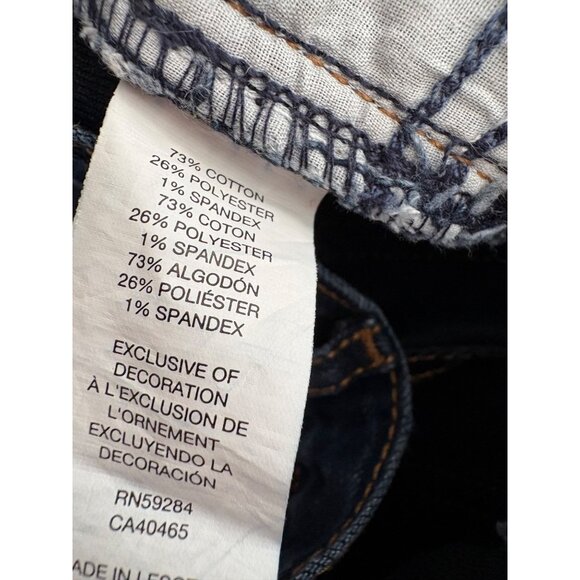 CHILDRENS PLACE GIRLS' SKINNY JEANS DENIM DARK BLUE SIZE 8 ADJUSTABLE WAIST - Picture 8 of 8